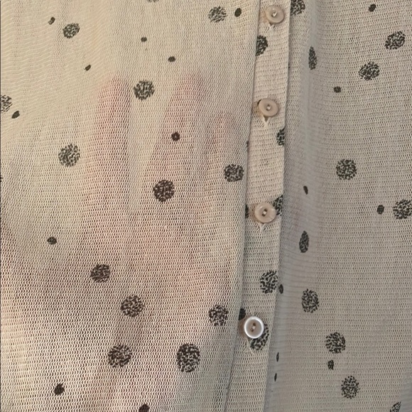 Lilith Lightweight Random Splattered Black Polka Dots Cardigan Sweater - Picture 3 of 14